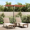VidaXL Umbrelă de soare grădină, st&acirc;lp aluminiu, cărămiziu, 2x1,5 cm 47341