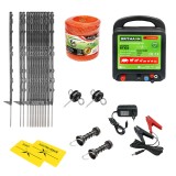 Kit complet gard electric Britmann 12/220V, 4.5 Joule, fir 1000 m, 50 stalpi