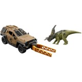 Set de joaca Jurassic World, Misiune Mayhem, dinozaur Einiosaurus si masinuta