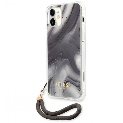 Husa Plastic - TPU Guess Marble pentru Apple iPhone 12 mini, Gri GUHCP12SKSMAGR foto