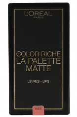 Paleta 6 rujuri L?Oreal Paris Color Riche La Palette Matte Nude, 6g foto