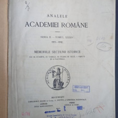Analele Academiei Romane - Memoriile Sectiunii Istorice 1911-1912