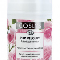 Crema hidratanta bio de zi si noapte pentru ten uscat si sensibil cu trandafiri, 50ml, Coslys