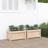 VidaXL Jardiniere de grădină, 2 buc., lemn masiv de pin