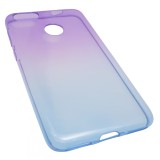 Husa silicon ombre mov-albastru semitransparenta pentru Huawei P9 Lite Mini (Y6 Pro 2017)