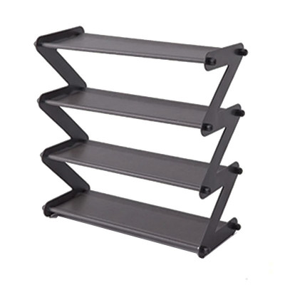 Suport pentru pantofi Z-Shape Shoe Rack, 4 rafturi, 48 x 46 cm, Gri foto