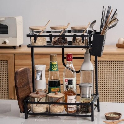 Organizator de condimente cu 2 niveluri foto