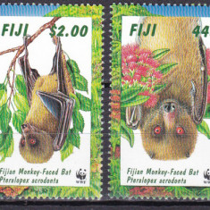 Fiji 1997 fauna maimute WWF MI 812-815 MNH