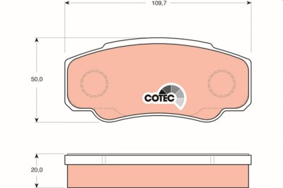 TRW GDB1521 COTEC set placute frana,frana disc foto