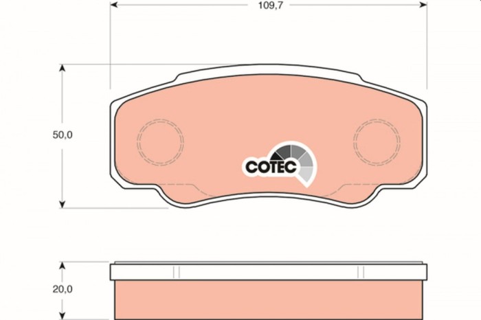 TRW GDB1521 COTEC set placute frana,frana disc