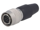Conector circular HR10 push-pull mufă 2A argintat lipire