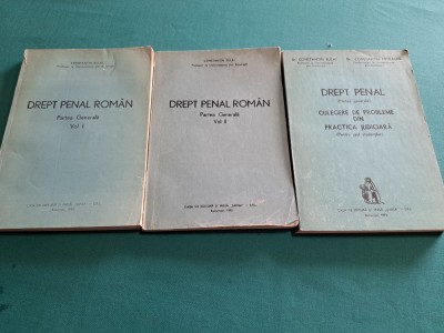 DREPT PENAL ROM&amp;Acirc;N * 2 VOL.+ CULEGERE DE PROBLEME / CONSTANTIN BULAI/ 1992 * 24 foto