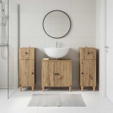 Cumpara ieftin Set de cabinet pentru baie cu 3 piese ALKMAAR 3 buc.