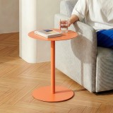 Masa laterala rotunda din metal Nast&auml;tten 50x40 cm, portocalie