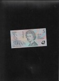 Rar! Australia 5 dollars 1992 seria53601533 polymer