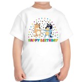 Tricou copii, aniversar, tematica Bingo &amp; Bluey, 5 ani