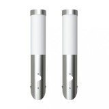Lampa de exterior din otel inoxidabil cu senzor de miscare 2 buc