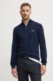 Lacoste pulover barbati, culoarea albastru marin, cu turtleneck
