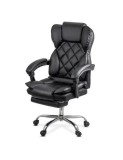 Scaun directorial OFF412, piele ecologica, mecanism asincron, robust, suport picioare retractabil, 120 kg
