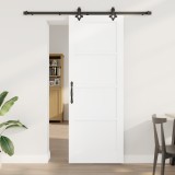 Ușă Glisantă vidaXL cu Set de Accesorii Alb 78x211 cm Lemn Solid de Pin