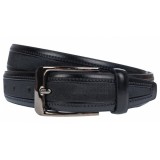 Curea barbati, eleganta pentru costum, latime 3.5cm, NEGRU, piele eco - CK127N