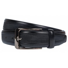 Curea barbati, eleganta pentru costum, latime 3.5cm, NEGRU, piele eco - CK127N