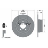 Set disc frana BMW 1 (E81) 09.06-09.12, 1 (E87) 02.03-01.13, 3 (E90) 02.04-02.12, 3 Coupe (E92) 01.05-12.13, Spate, 296X10,5mm, plin, TEXTAR