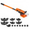 Dispozitiv Indoit Tevi Manual 3/8-1&quot; Otel Carbon, 7 Matrite (10-25mm), 0-180 Grade - Cupru, Aluminiu, Otel Inoxidabil