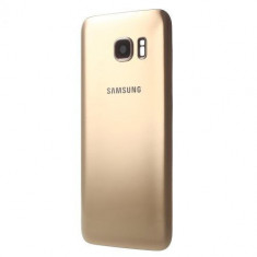 Capac Baterie Spate Samsung Galaxy S7 edge G935 Cu Ornament Camera Si Adeziv Sticker Auriu foto