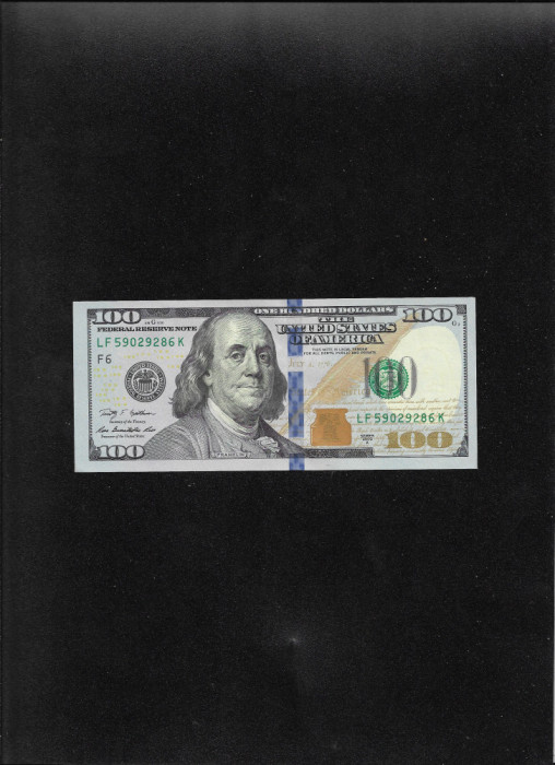 Statele Unite ale Americii USA SUA 100 dollars dolari 2009 seria59029286 FW aunc
