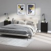 VidaXL Noptiere, 2 buc, negru, 40x35x70 cm, lemn prelucrat