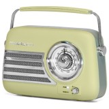 Radio fm portabil nostalgia 15w cu functie bluetooth/aux -olive, Madison
