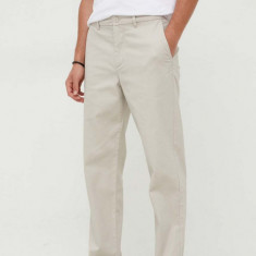 Armani Exchange pantaloni barbati, culoarea gri, drept