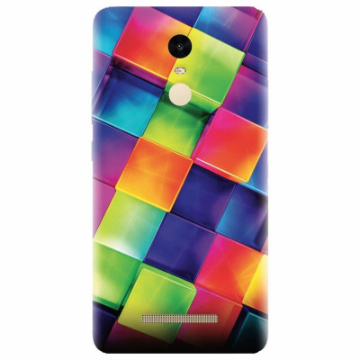 Husa silicon pentru Xiaomi Remdi Note 3, 3D Geometric Colorful foto