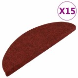 Cumpara ieftin Covorase scari autoadezive, 15 buc., rosu, 56x17x3 cm