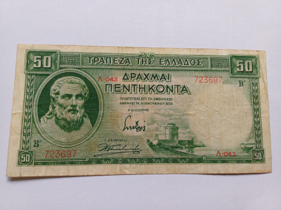 Grecia - 50 drahme- drachmai 1939 foto