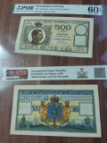 REPRODUCERE pe hartie cu filigran si fire UV proiect bancnota 500 lei 1939