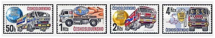 Cehoslovacia 1989 - Dakar rally, camioane, serie neuzata