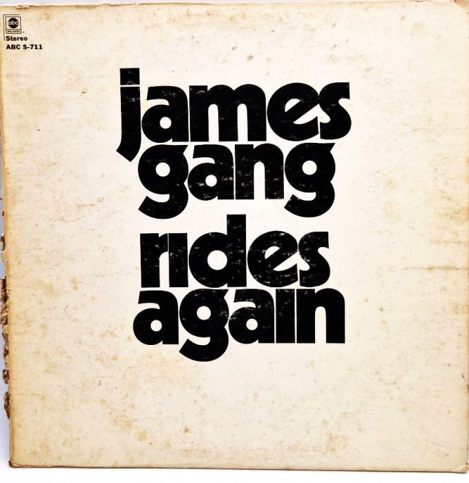 lp James Gang &lrm;&ndash; James Gang Rides Again VG / VG 1970 ABC SUA classic rock