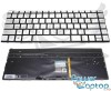 Tastatura HP Argintie Spectre x360 13AC075NR iluminata backlit, Spectre x360 13AC076NR iluminata backlit