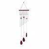 Clopotel de vant cu 12 tuburi sonore metalice argintii pentru casa sau gradina, model Feng-Shui