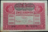 Cumpara ieftin Bancnota istorica 2 COROANE - AUSTRO-UNGARIA (AUSTRIA), anul 1917 * cod 401
