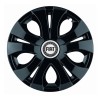 Set 4 Capace Roti Top Negru R14, Compatibil Cu Fiat, Autohelix MSA