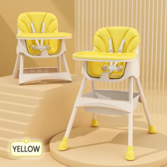 Scaun de masa transformabil 2 in 1 Little Mom Modern Yellow