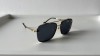 Ochelari de soare Andrew Tate Syle - Auriu - Negru, Barbati, Rectangulara, Protectie UV 100%