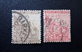 Capul Bunei Speranțe (Cape of Good Hope) 1884-1898 Seria Speranța Așezată (Hope Seated) 1d și 2d Set 2 Timbre Ștampilate - A183