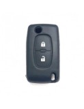 Husa cheie auto din silicon Citroen Peugeot cu 2 butoane Negru