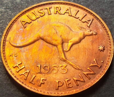 Moneda HALF PENNY - AUSTRALIA, anul 1963 * cod 2982 foto