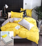 Cumpara ieftin Lenjerie Pat Martina Sx024, Bumbac, 6 Piese, Cu Elastic, Galben