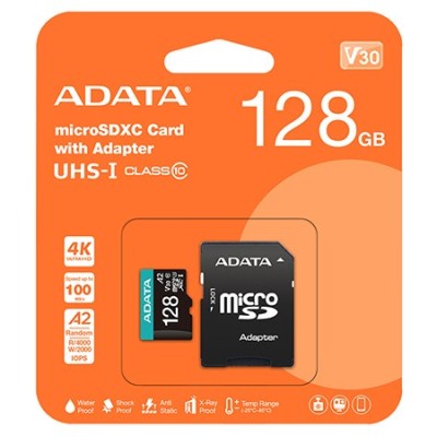 MICRO SD CARD 128GB V30 PREMIER PRO ADATA foto